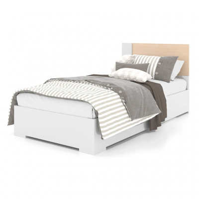 6498 Twin Bed (White/Birch)